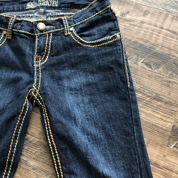 Women's Dark Blue Flare Jeans - Picture 4 of 16